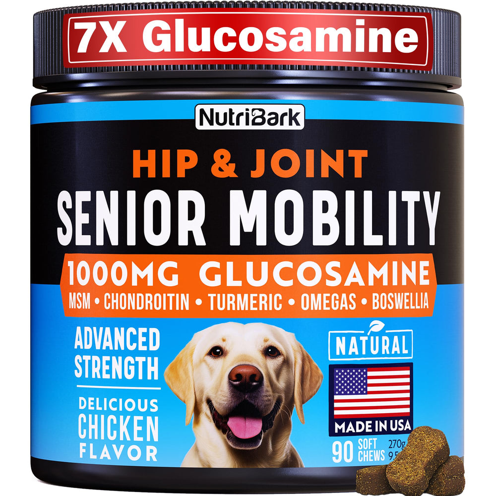 Nutribark glucosamina para perros en botella, fácil administración.