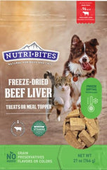 NutriBites hígado de res deshidratado, saco grande, premio ideal para entrenamiento.