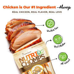 NutriChomps sans rawhide, option sûre pour chiens.