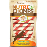 NutriChomps torcidos de 6 pulgadas en envase, snack sabroso y fácil de masticar