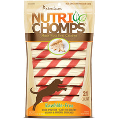 NutriChomps twists de seis pulgadas con sabor a pollo para premiar durante el juego