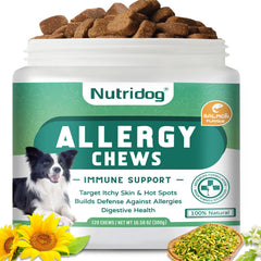 Nutridog alergia chuches salmón: ayuda a aliviar picor estacional en perros