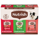 Nutrish pack de 12 latas de paté 13 oz, opción conveniente para comidas húmedas