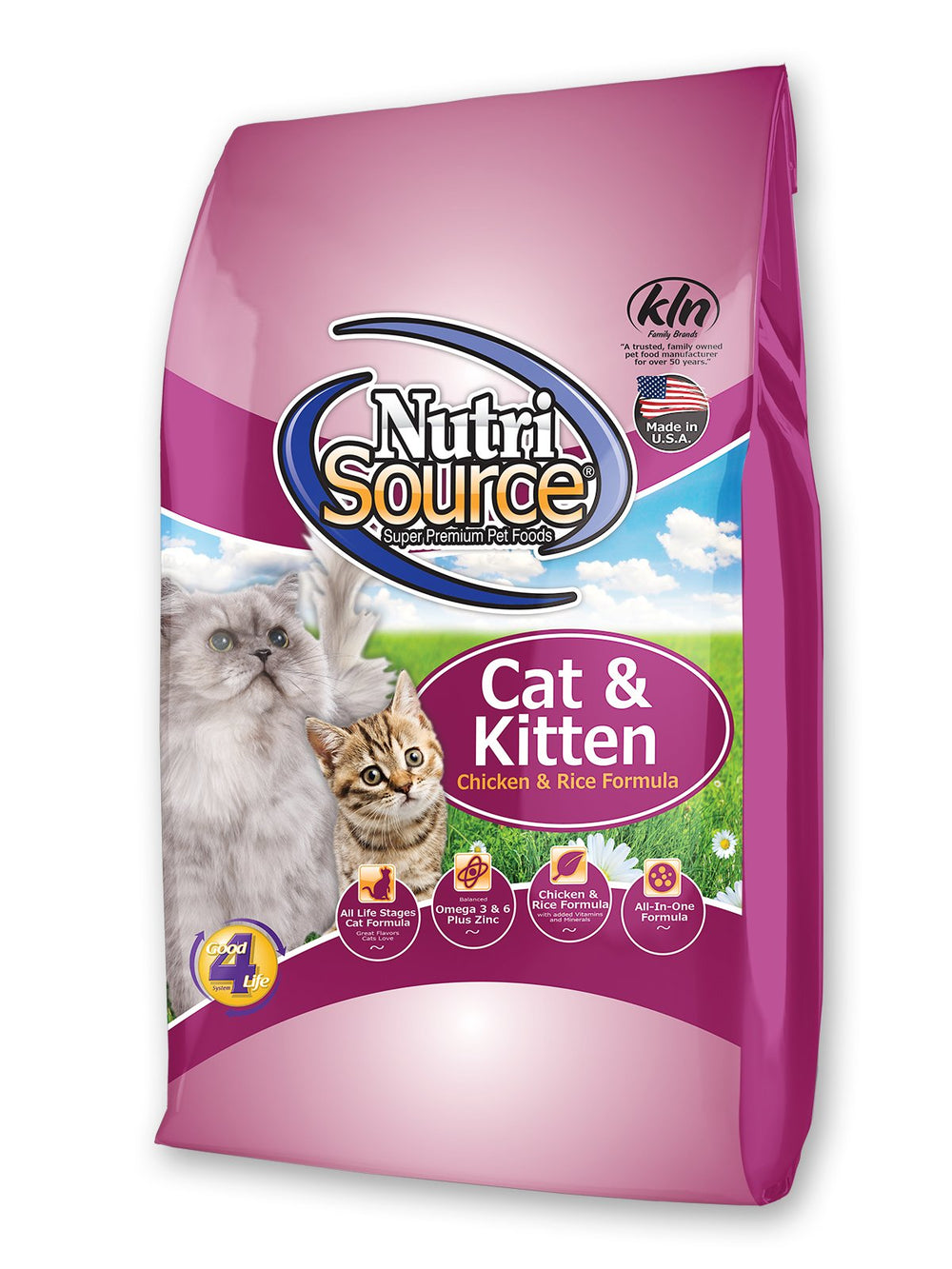 NutriSource alimento seco para gatos con pollo y arroz, bolsa de 1,5 libras