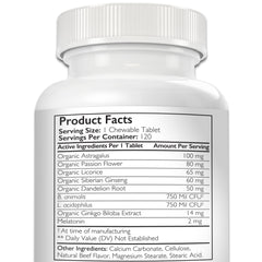Ingredientes orgánicos en Nutrition Strength Adrenal Support, mezcla de hierbas para el bienestar canino.