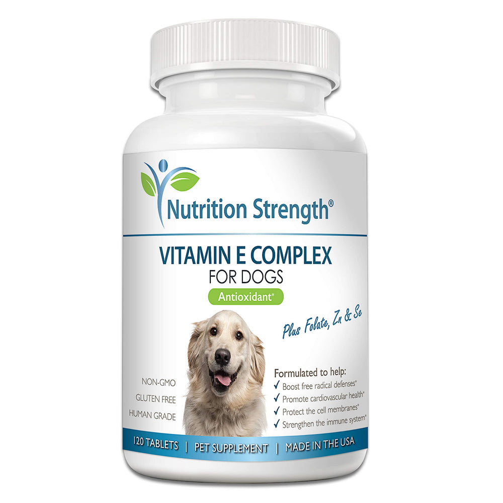 Vitamina E para perros de Nutrition Strength, comprimidos sabrosos para el uso diario.
