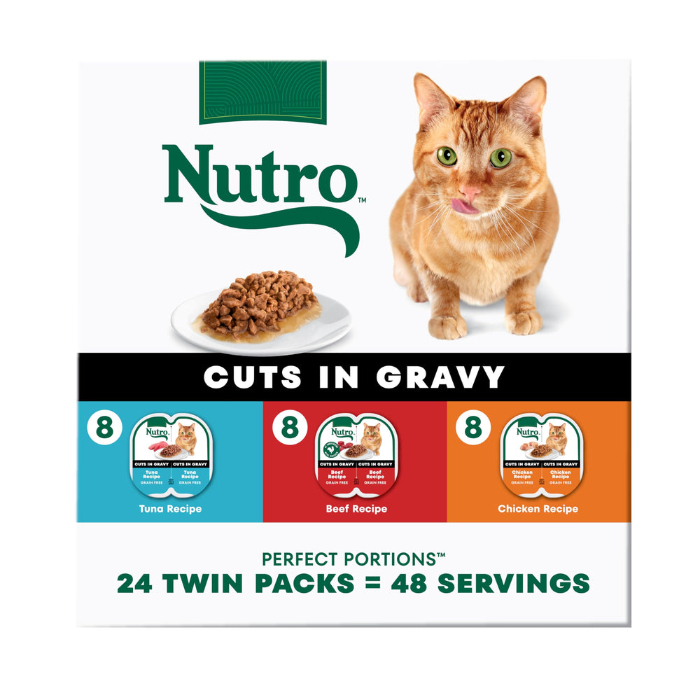 Nutro Perfect Portions: lata con salsa ternera, proteína de calidad para gatos.