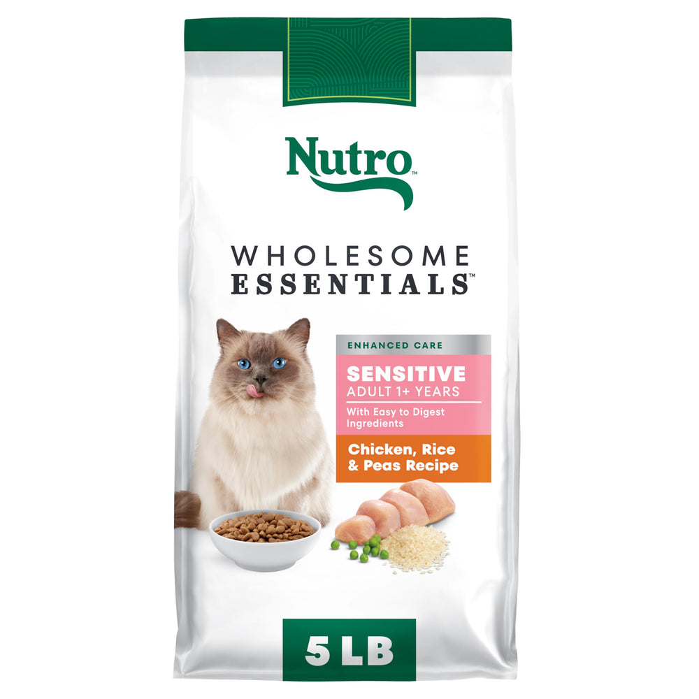 Nutro Wholesome Essentials seco para gatos con pollo real, apoyo digestivo suave