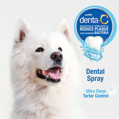 Spray dental de Nylabone para perro con aliento fresco.