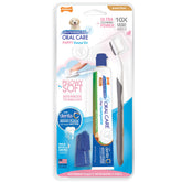 Brosse dentaire Nylabone pour chiot avec poils ultra-doux offrant un brossage confortable.