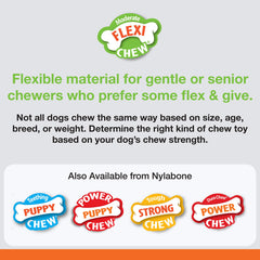 Nylabone Flexi Chew sabor tocino natural, recompensa sabrosa para masticar.
