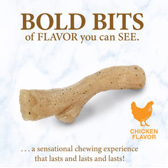 Nylabone Gourmet Style Stick, forma apta para masticar y entretenimiento seguro.