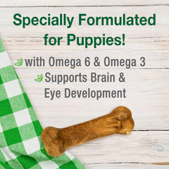 Nylabone Healthy Edibles sabor cordero y manzana en masticable para cachorros