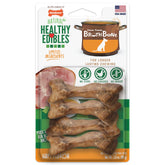Nylabone hueso caldo jamón pequeño, masticable para perros de hasta 20 libras.