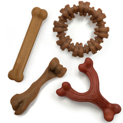 Nylabone Juguete Anillo Texturizado con carne y pollo para limpieza dental.