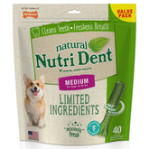 Nylabone Nutri Dent: empaque del producto, limpieza dental natural para perros.