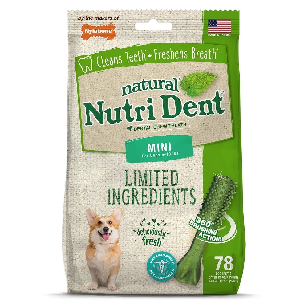 Nylabone Nutri Dent, escobillas 360, limpieza dental de perros pequeños