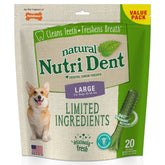 Nylabone Nutri Dent masticable dental 360 grados limpia dientes y aliento fresco.