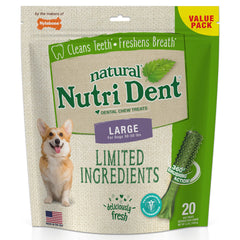Nylabone Nutri Dent masticable dental 360 grados limpia dientes y aliento fresco.