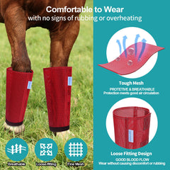 OAHELAKE ajuste universal de botas para caballo en malla, cómodo para todas las patas.