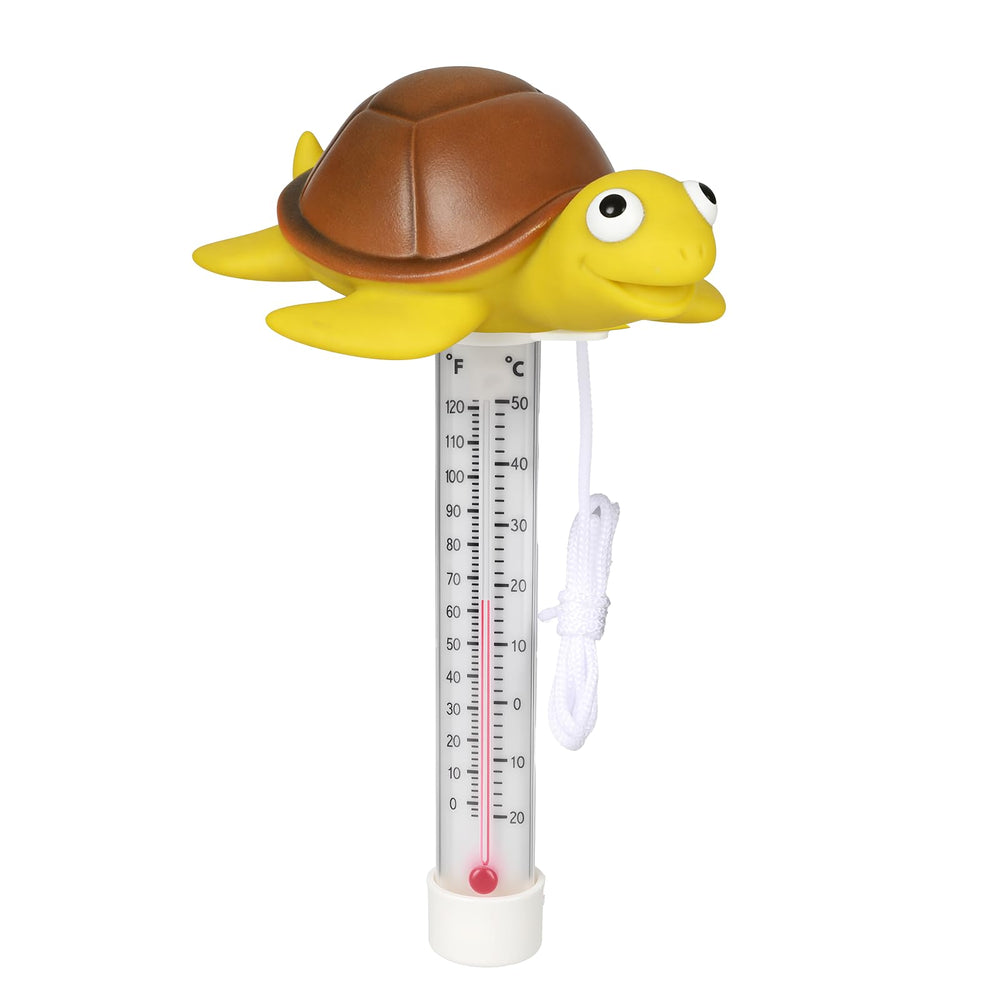 ODJSY tortuga flotante termómetro para piscina con lectura rápida.