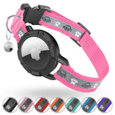 Odokele collar para gato con AirTag integrado en rosa fucsia, facilita el seguimiento de la mascota.