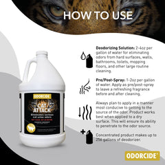 Odorcide Cat Attack Concentrate: cama de gato tratada para eliminar olores y manchas
