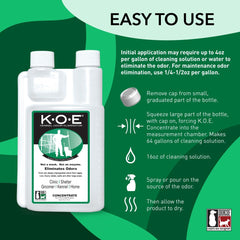 Odorcide K.O.E para superficies: elimina olores en pisos y areas amplias.