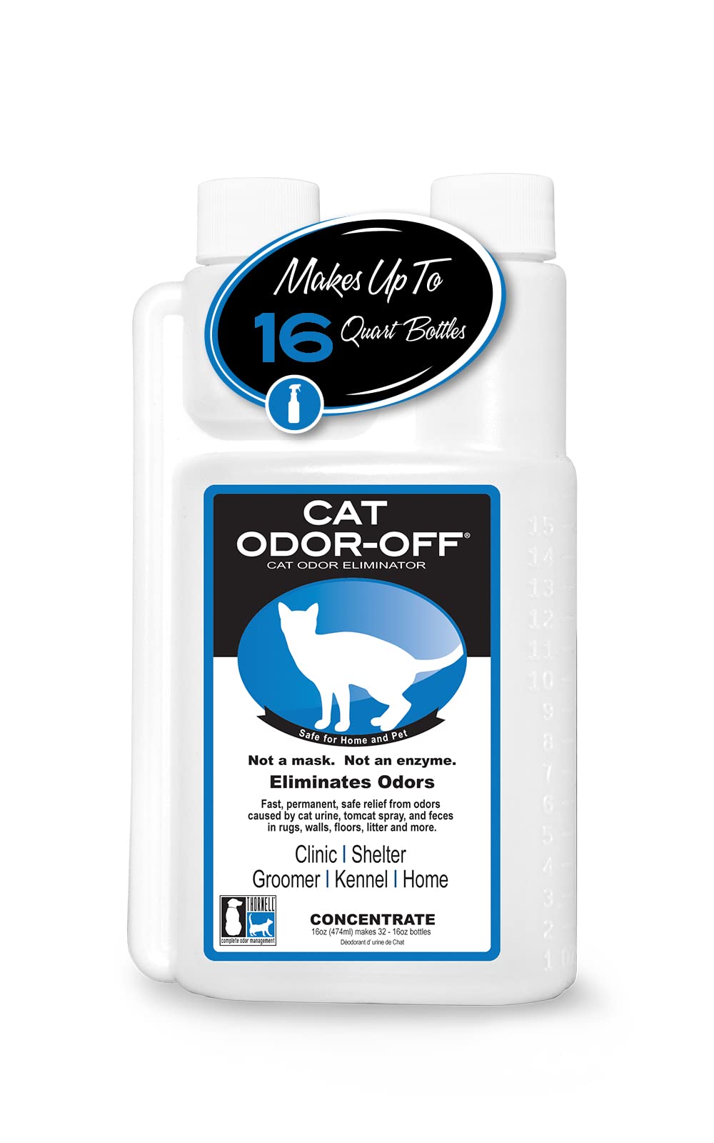Odorcide Thornell Cat Odor-Off: bote y aplicador para neutralizar olor de orina felina