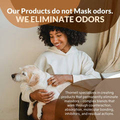 Odorcide Thornell Dog Odor-Off, uso en interiores de la casa para eliminar olores.