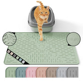 OHMO alfombrilla para arena de gato antidesperdicio, atrapa gránulos y mantiene el suelo limpio.
