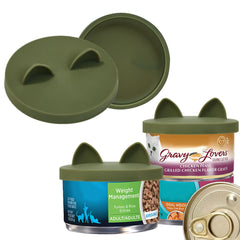 OHMO tapas-latas para gato, tamaño pequeño, camuflaje verde, mantiene la comida fresca