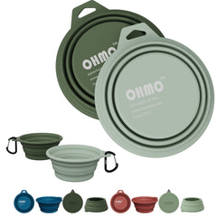 OHMO tazón plegable en camuflaje para perros, ideal para viajes y paseos