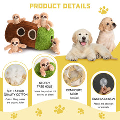 okegztoa peluche-perezoso-con-sonido: recompensa sonora para buscar y morder con suavidad.