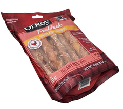 Ol' Roy ingredientes principales: pollo y piel de cerdo, sin gluten ni granos añadidos.