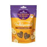 Old Mother Hubbard Wellness galletas suaves con mantequilla de maní y plátano para perros, snack sabroso.