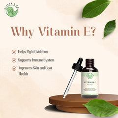 Oliver y Co. Vitamina E para perros: frasco práctico para cuidado diario.