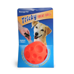 Omega Paw bola-tratamiento engañosa mediana naranja para entretenimiento cerebral.