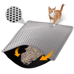 Alfombrilla Ondware para caja de arena de doble capa, recoge arena y facilita la limpieza.