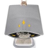 Ondware doble capa alfombra arenero para gatos, captura la arena y protege el suelo.