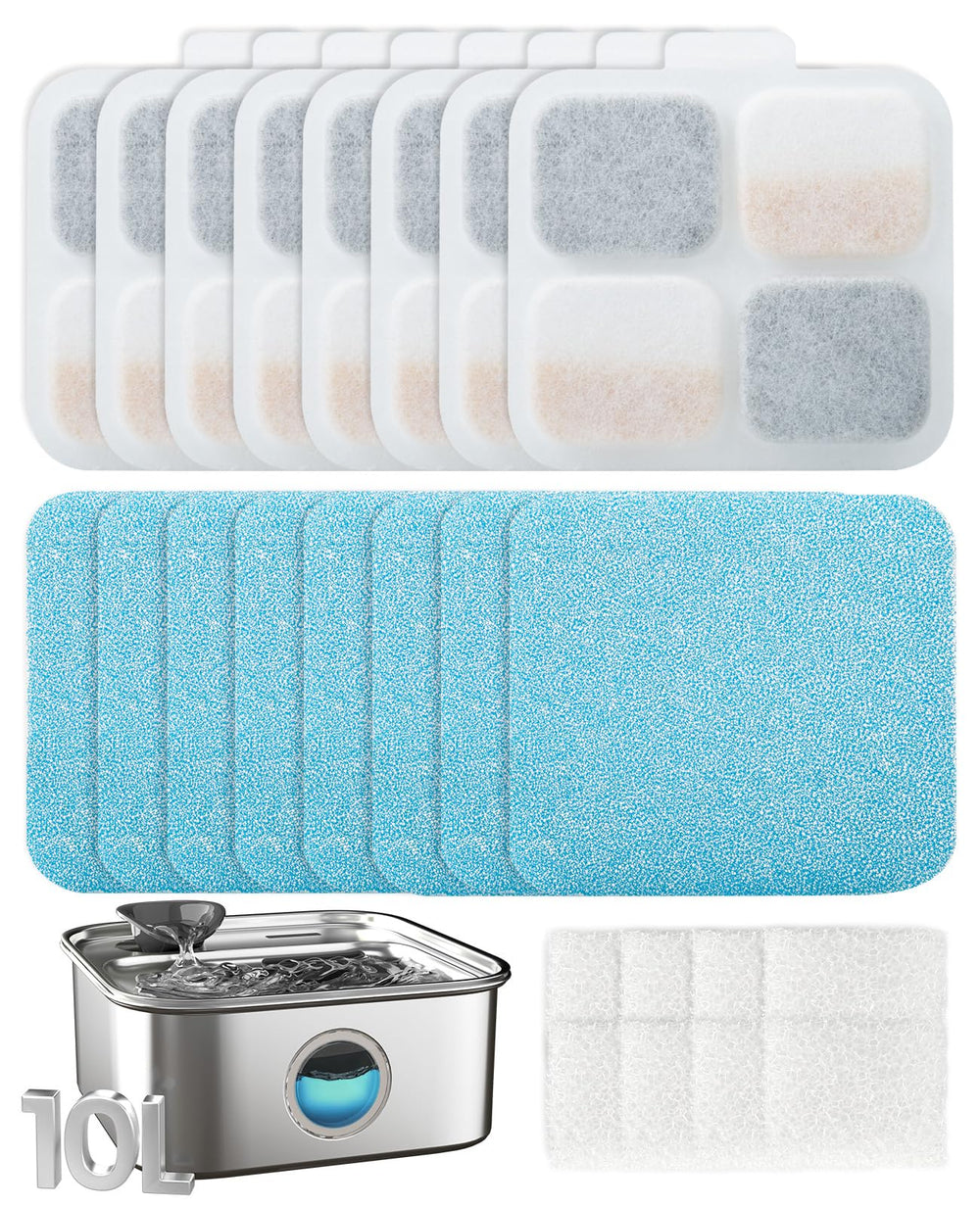 Oneisall 8juegos-filtros PW07SAU 10L: mantiene agua fresca para mascotas.