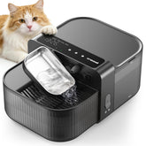 Fuente para gatos oneisall con bol de acero inoxidable, agua fresca para beber.