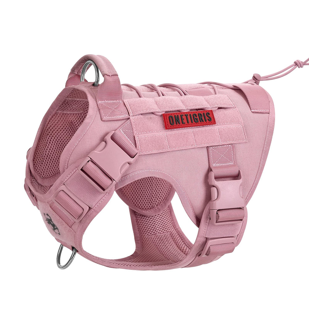 Arnés táctico ONETIGRIS rosa talla L para paseos y senderismo
