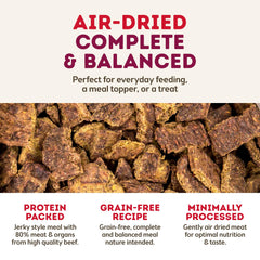 Only Natural Pet MaxMeat servido en plato, complemento nutritivo para la comida diaria.