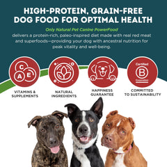 Only Natural Pet PowerFood - perro comiendo en tazón, experiencia sabrosa