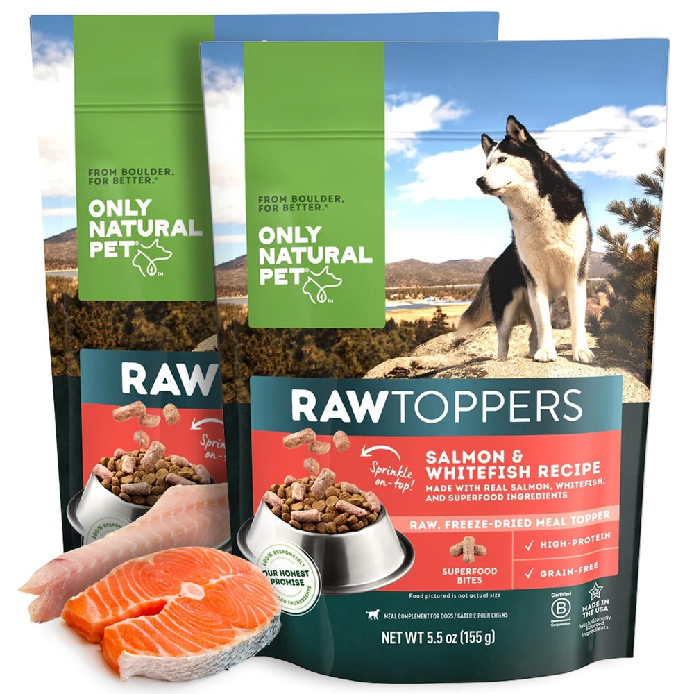 Only Natural Pet Raw Toppers: bolsa 2 packs para complementar la dieta canina