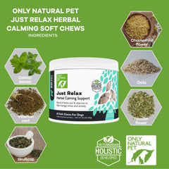 Sabor tocino de Only Natural Pet para perros, facilita el manejo del estrés