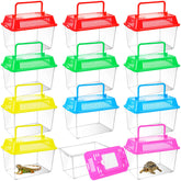 Caja ONLYFU para reptiles de plástico transparente para observación clara.