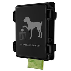 Onybte dispensador de bolsas para perro montado en pared, ideal para exteriores.