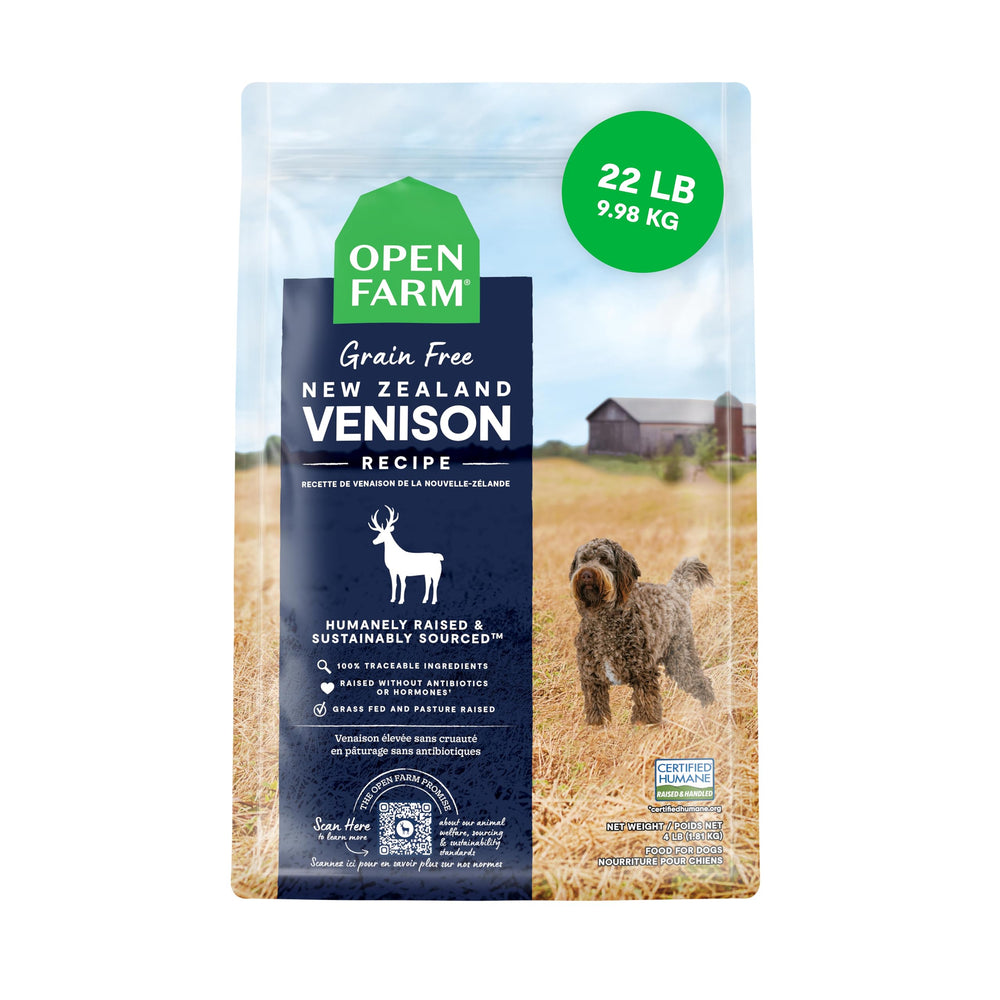 Open Farm bolsa sin granos de venado NZ para perros, dieta equilibrada